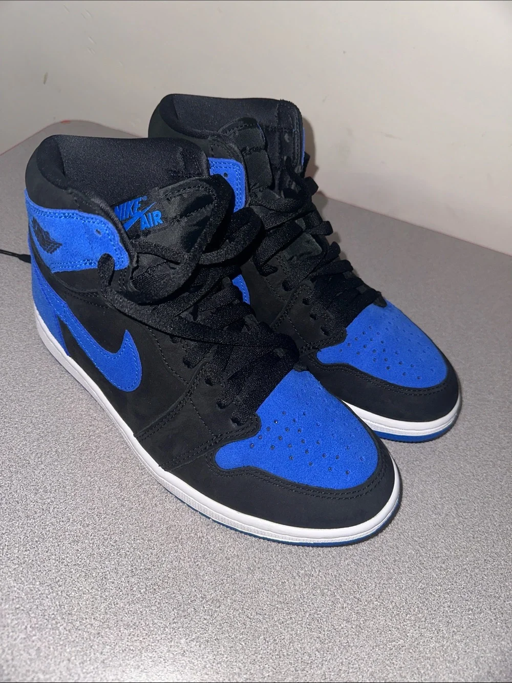 Jordan High-Top Sneakers — Black & Blue